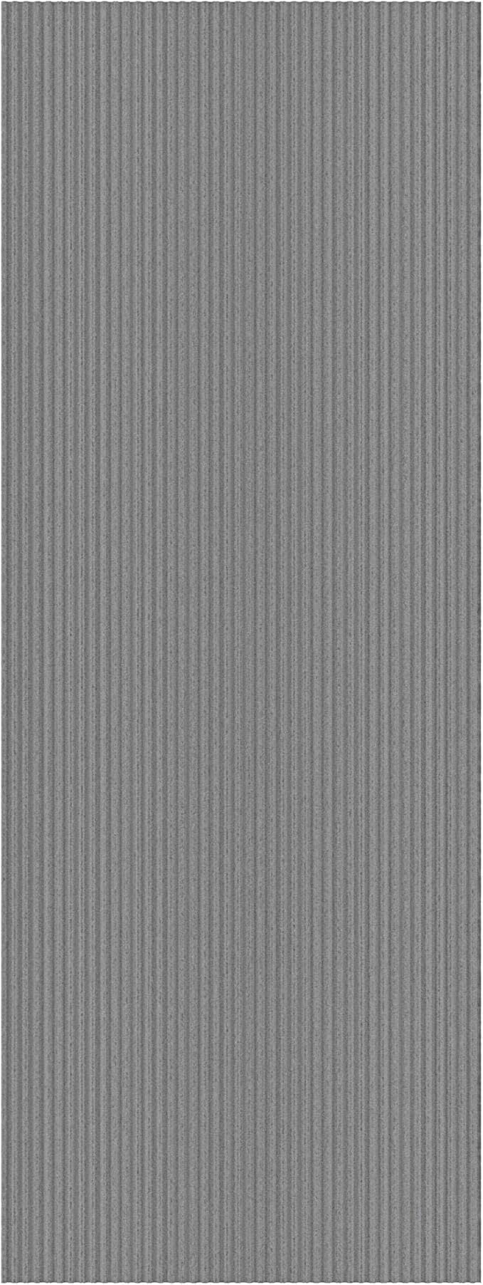Ottomanson 3'11" x 42' Hallway Runner with Scraper Pile - Extra Durable Non-Slip Rug Mat for Indoor & Outdoor Use - Ideal for Kitchen, Entryway & Garage - High-Traffic Carpet, Gray