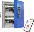 WeHere 32-Key Plus Smart Key Lock Box Wall Mount – Commercial Key Cabinet with App, Bluetooth & WiFi Unlock (Sold Separately), Access Log Tracking, Key Management System for Rental, Office, Property
