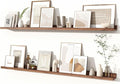 Fun Memories Picture Ledge Shelves Set of 2, 55 Inch Rustic Wall Mounted