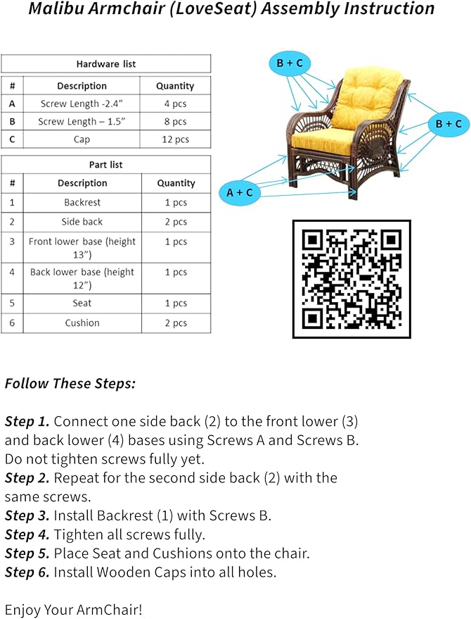 Malibu Lounge Loveseat Natural Color, Sofa Natural Rattan Wicker Handmade Design