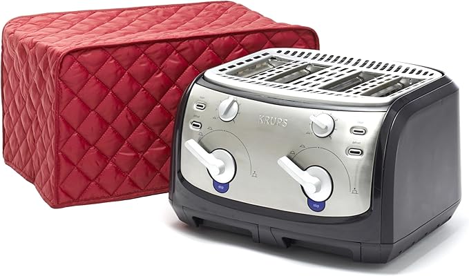 Covermates Keepsakes Toaster Cover - Dust Protection - Stain Resistant - Washable Appliance Cover, Red