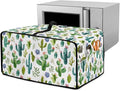 Watercolor Cactus Floral Print Toaster Oven Cover Waterproof Polyester-Linen Fabric Microwave Oven Dust Cover Foldable Kitchen Appliance Protector Dirt and Fingerprint Protection, L