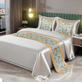 Bed Runner for Guest Room，Luxury Bed Runner，Wedding Bed Runner，Embroidered Bed Runner，Breathable Washable，Hotel Decor，Bed Decorations ，for Home Hotel Decorations(F,50 * 180cm)