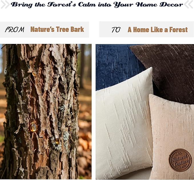Set of 2 Soft Textured Throw Pillow Covers 20x20, Invisible Zipper Neutral Cushion Cases, Easy - Care Decorative Farmhouse Decor for Living Room Couch (Dark Brown, 20" x 20" (Pack of 2))