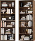 Furniwell 71" Tall Bookcase Bookshelves, 6 Tier Floor Standing Bookcases Open