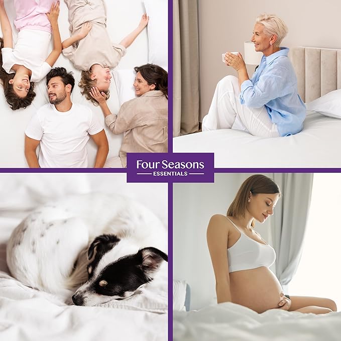 Full Size Waterproof Mattress Protector - Fitted Sheet Style - Hypoallergenic Premium Quality Cover Protects Against Dust