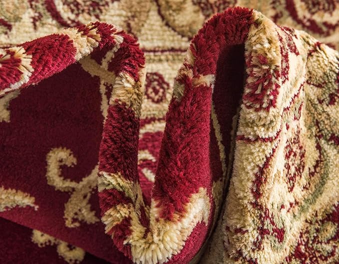 Unique Loom Versailles Collection Traditional Classic Medallion Floral Motif Area Rug (2' 2 x 6' 0 Runner, Burgundy/ Ivory)
