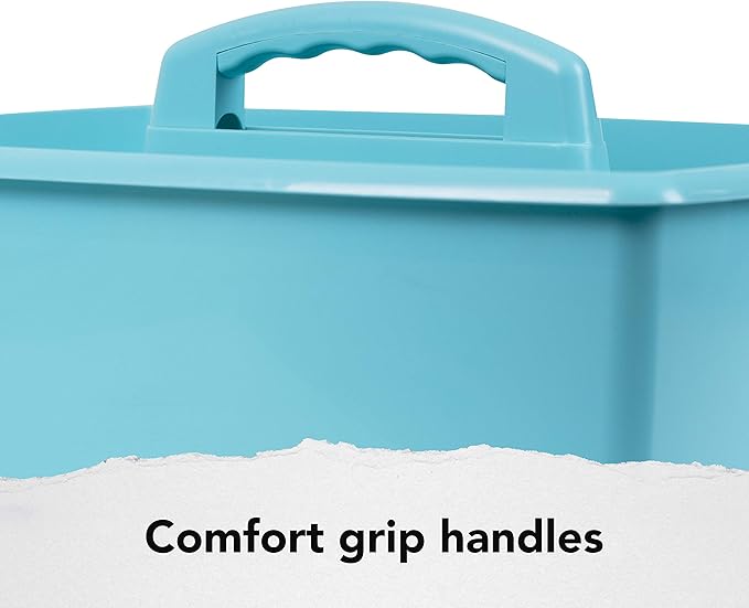 Storex Industries 13" x 11" x 6.375" Large Caddy, Teal