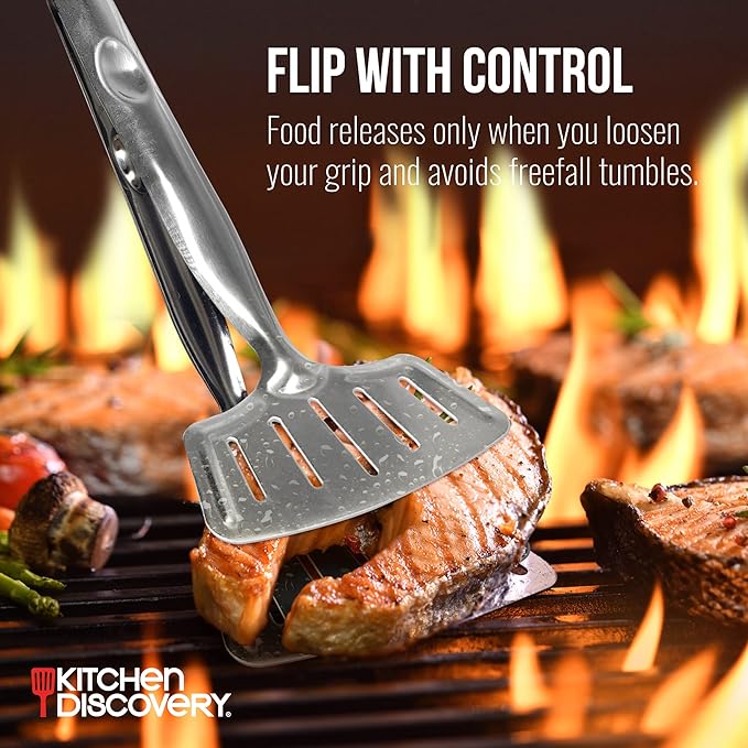 Kitchen Discovery Spatula Tongs for Flipping, 1 piece