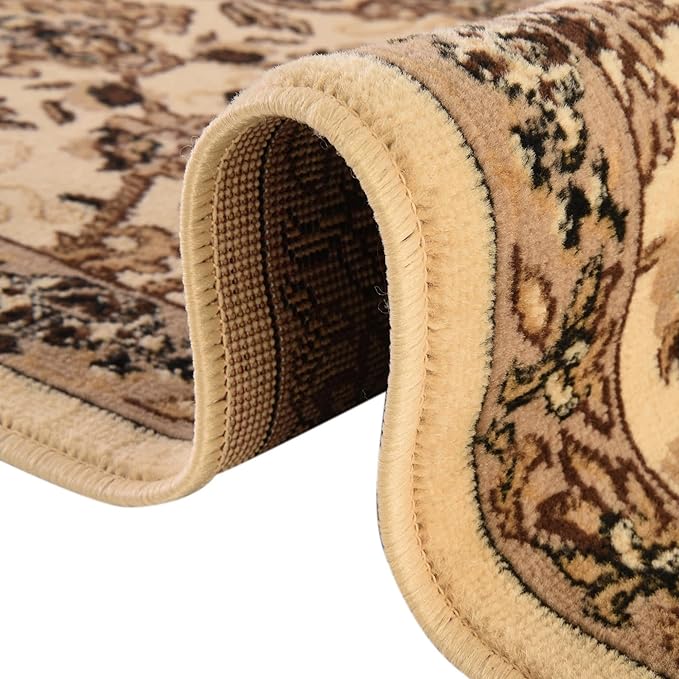 Unique Loom Sialk Hill Collection Area Rug - Washington (10' x 14' Rectangle Ivory/Black)