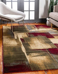 Unique Loom Barista Collection Area Rug - Timor (2' 2" x 3' 1" Rectangle, Multi/ Red)