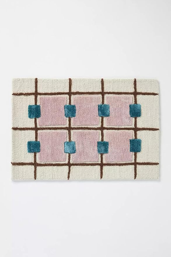 Greer Wool Area Rug - Chic Hand-Tufted Mauve, Blue, and Beige Design for Stylish Home Decor (2.5x11 Ft)