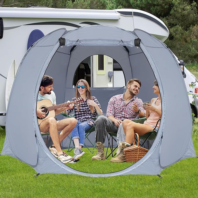 Alvantor® Pop Up Screen Tent House Room Instant Outdoor Camping Canopy Sun Shelter Gazebo for Patio, Backyard & Deck, Privacy Tent(2-10 People, 8'x8' 10'x10' 12'x12')