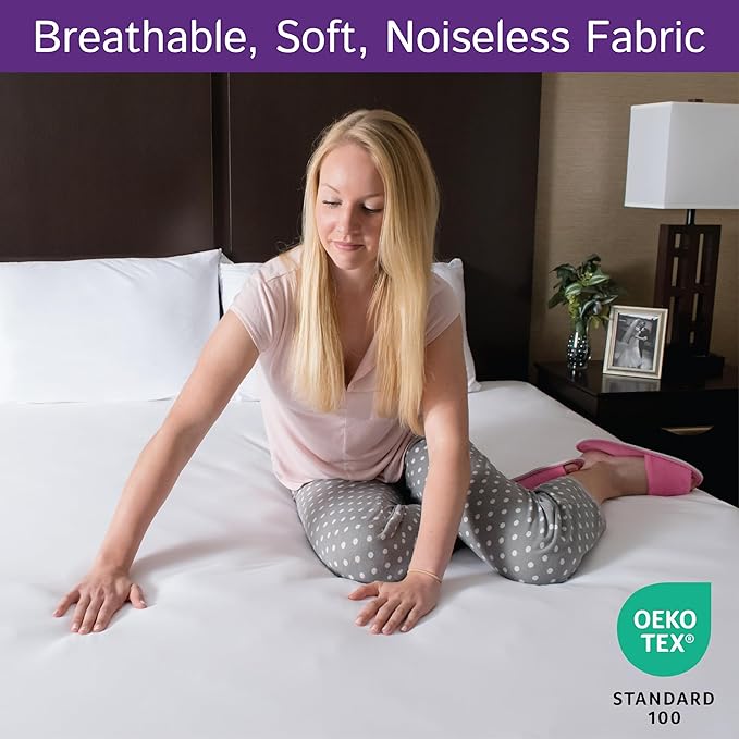 RV Short Full Waterproof Mattress Protector (48" Wx75 L) - Fitted Sheet Style for Three Quarter 3/4 Full Mattress - Hypoallergenic Premium Quality Cover Protects Against Dust, Allergies