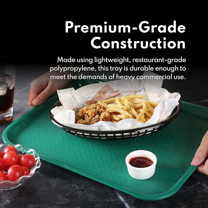 New Star Foodservice Fast Food Tray, 12 x 16 Inch, Brown, Set of 12