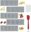 7Pcs Leaf Silicone Fondant Molds with Dough Scraper Silicone Spatula, 3D Coral Branch Leaf Chocolate Molds, DIY Baking, Sugar Craft, Wax, Gum Paste, Cupcakes, Clay