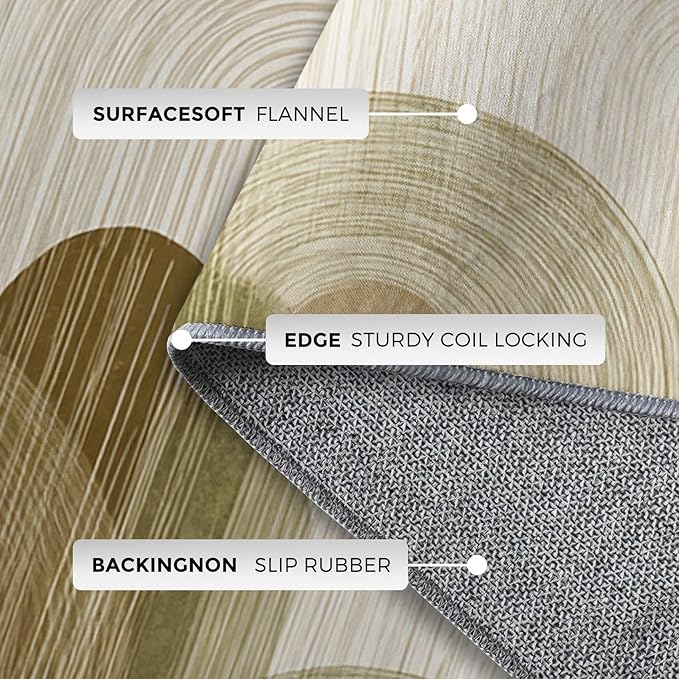 Abstract Geometry Rugs for Home Decor, 4x6 ft, Minimalist Geo Arched Area Rugs for Living Room, Soft Non Slip Washable Mid Century Modern Carpet Bedroom Decorations Dt-Ghf-19