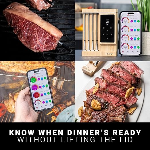 MEATER Pro XL WiFi & Bluetooth Meat Thermometer, 4-Probe, 1000°F, Accurate