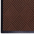 WaterHog Diamond | Commercial-Grade Entrance Mat with Rubber Border – Indoor/Outdoor, Quick Drying, Stain Resistant Door Mat (Dark Brown, 4' x 12')