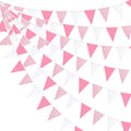 32Ft Hot Pink Plaid Checkered Pennant Banner Fabric Gingham Triangle Flag Bunting Garland Streamers for Wedding Birthday Baby Shower Party Home Nursery Outdoor Garden Hanging Festivals Decoration