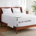 Bedsure Deep Pocket Full Size Bed Sheets Set - Fits Mattresses Up to 21 Inches Thick - 4 Piece GentleSoft Bed Sheets, Moisture Wicking, Soft & Cooling Bedsheet & Pillowcases, Easy & Secure Fit, White