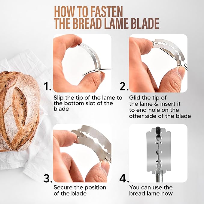 RICCLE UFO Bread Lame, Sourdough Scoring Tool, 15 Blades with Storage Cover