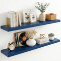 fuqing 40 Inch Floating Shelves | 6.7 Inch Deep Dark Blue Floating Shelves