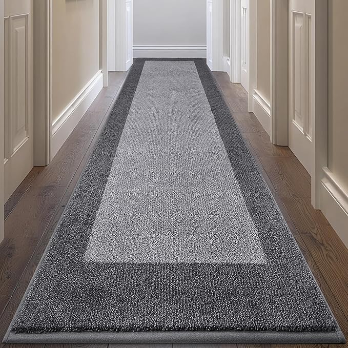Machine Washable Runner Rug 32" x 120", Non Slip Kitchen Mat for Floor, Absorbent Entryway Rug for Kitchen, Bedroom, Living Room, Hallway, Door (Roll Packing)