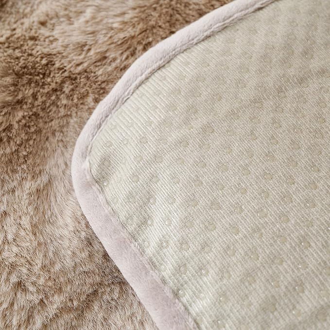 Faux Fur Couch Cover Fuzzy Soft Plush Thick Bubble Sofa Cover Luxury Sectional Couch Covers Luxury Anti-Slip Sofa Slipcover Washable Furniture Protector (Khaki,36"x94")