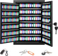 272 Keys Key Lock Box Wall Mount with 272 Numbered Hooks and 272 Colored Key Tags, Anti-Theft Key Cabinet with Key Return Drop Slot, Key Storage Box Key Organizer for Car Garage Home Office