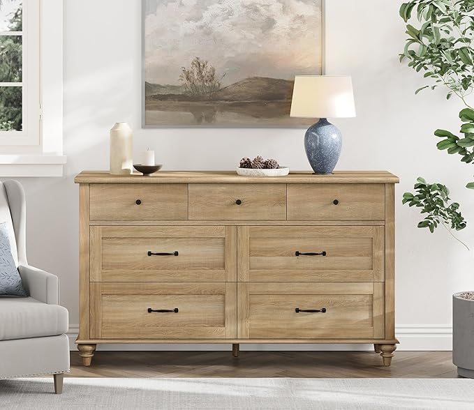 WAMPAT Farmhouse 7 Drawers Dresser