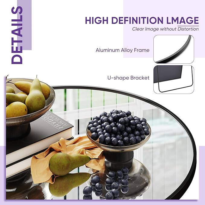 Full Length Mirror, Arched Floor Mirror Freestanding, Floor Standing Full Body Mirror with Stand for Bedroom, Hanging Mounted for Living Room Cloakroom