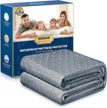 Premium 100% Waterproof Cal King Mattress Protector, Breathable Cooling 3D Air Fabric Mattress Cover, Hypoallergenic Noiseless Bed Cover Vinyl Free, 8-21'' Deep Pocket (Gray)