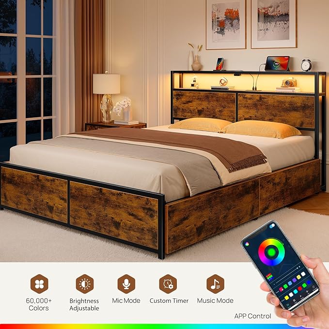 Rolanstar Full Size Bed Frame