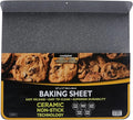 casaWare Toaster Oven 12 1/8 x 11-Inch (Exterior) 10-Inch (Interior) Baking Sheet with a 1.5-Inch Handle (Red Granite)