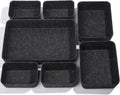 Desk Drawer Organizer,7 Pack Felt Drawer Organizer Shallow Drawer Organizers Felt Storage Bins,Desk organizer trays (Gray)