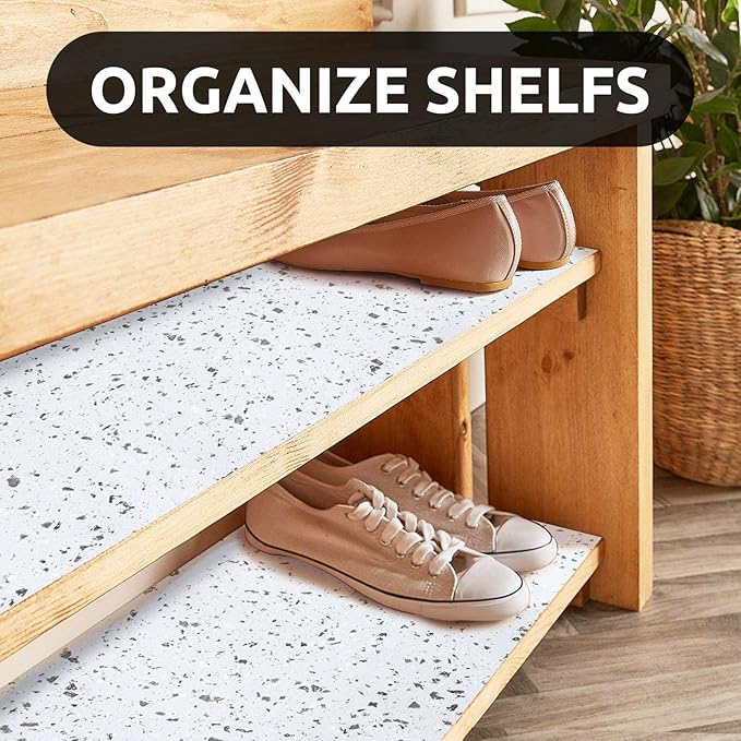 RAY STAR 18X96 Inch Shelf Liner for Kitchen Cabinets, Non-Adhesive Cabinet Liner Washable, PVC Drawer Liner for Dresser Non-Slip Bathroom (Plaid)(2 Roll)