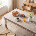 Horaldaily White Embroidery Daisy Spring Summer Gauze Tablecloth 60×120 Inch Rectangular, Seasonal Tulle Table Cover, Garden Party Decorations for Wedding, Party, Holiday Dining