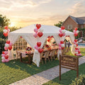 HOTEEL 10x20FT Party Tent Outdoor Canopy Tents for Parties with 6 Removable Sidewalls & 2 Doors, Carpas para Fiestas Waterproof for Gazebo Large Backyard Shelter Patio Wedding Events Tent BBQ White