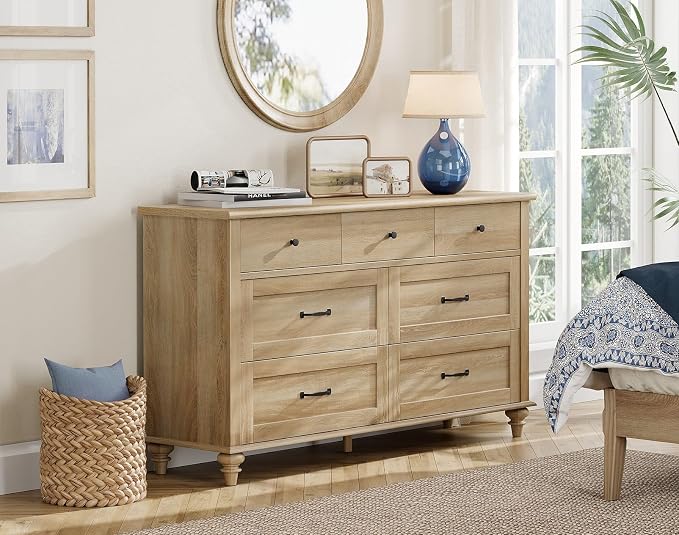 WAMPAT Farmhouse 7 Drawers Dresser