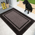 PURRUGS Dirt Trapping Door Mat 20" x 32", Non-Slip/Skid Machine Washable Entryway Rug, Shoes Scraper, Area Rug, Super Absorbent Welcome Mat for Muddy Wet Shoes and Paws, Grayish Brown & Coffee