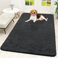 OLANLY Dog Door Mat for Muddy Paws 59x35, Absorbs Moisture and Dirt, Absorbent Non-Slip Washable Doormat, Quick Dry Chenille Mud Mat for Dogs, Entry Indoor Entryway Carpet for Inside Floor, Dark Grey