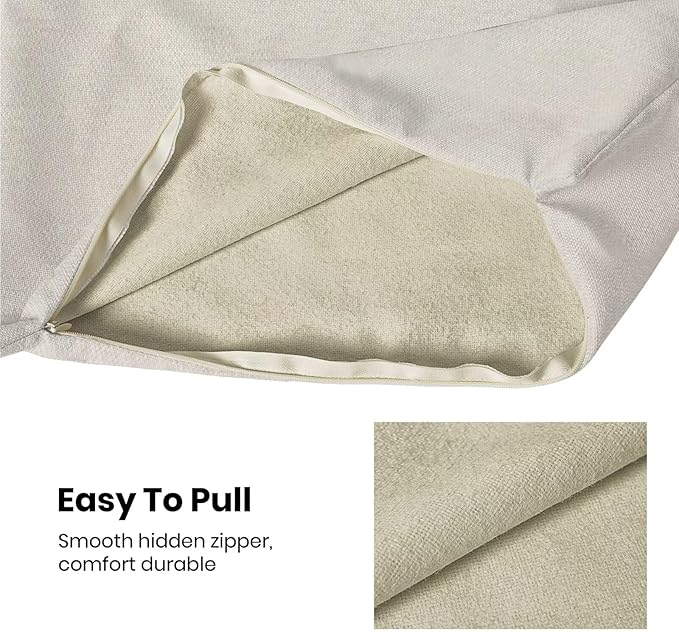 BETGINY Tan Khaki Boho Pillow Covers 18 x 18 Inch Pack of 2, Bohemian Ethnic Herringbone Pattern Decorative Throw Pillow Covers Linen Modern Geometry Farmhouse Outdoor Pillowcase for Sofa Couch Decor