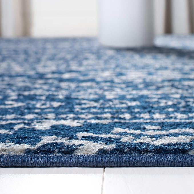 SAFAVIEH Tulum Collection Runner Rug - 2' x 19', Navy & Ivory, Moroccan Boho Tribal Design, Non-Shedding & Easy to Clean, Ideal for Living Room, Hallway, Foyer, Bedroom (TUL272N)