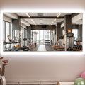 Hasipu 79''x 36'' Home Gym Mirror with Lights Dimmable Anti-Fog Large Full Length Wall Mounted Full Body Mirror for Yoga Dance Fitness Exercise Studio Bedroom Garage, Tempered Glass Workout Mirrors