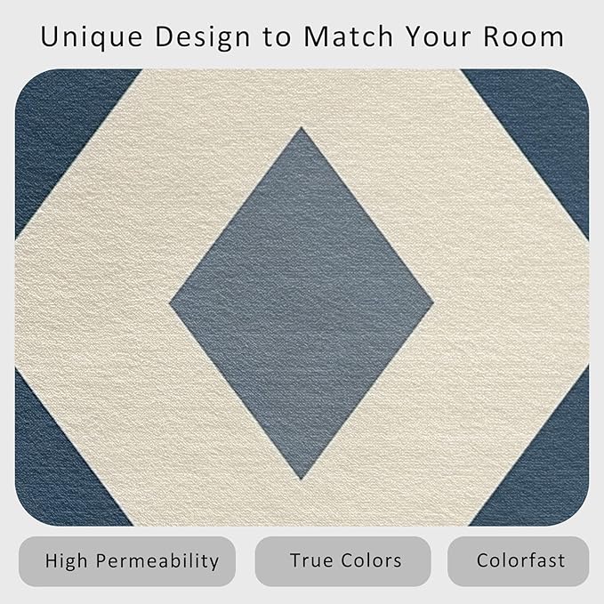Geometric Rug, Washable 6x9 Rug for Living Room, Modern Abstract Patterned Indoor Carpet, Geometric Decor for Home, Bedroom, Soft Non Slip Thin Design FER101