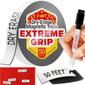 X-bet MAGNET Dry Erase Magnetic Strips 50 feet x 1inch x Total Thickness 0.5mm+Marker+1 Dry Erase Marker