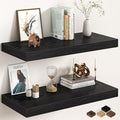 30Inch Black Floating Shelves for Wall, 12 Inch Deep Shelves for Bedroom