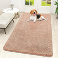 OLANLY Dog Door Mat for Muddy Paws 59x32, Absorbs Moisture and Dirt, Absorbent Non-Slip Washable Doormat, Quick Dry Chenille Mud Mat for Dogs, Entry Indoor Entryway Carpet for Inside Floor, Peach