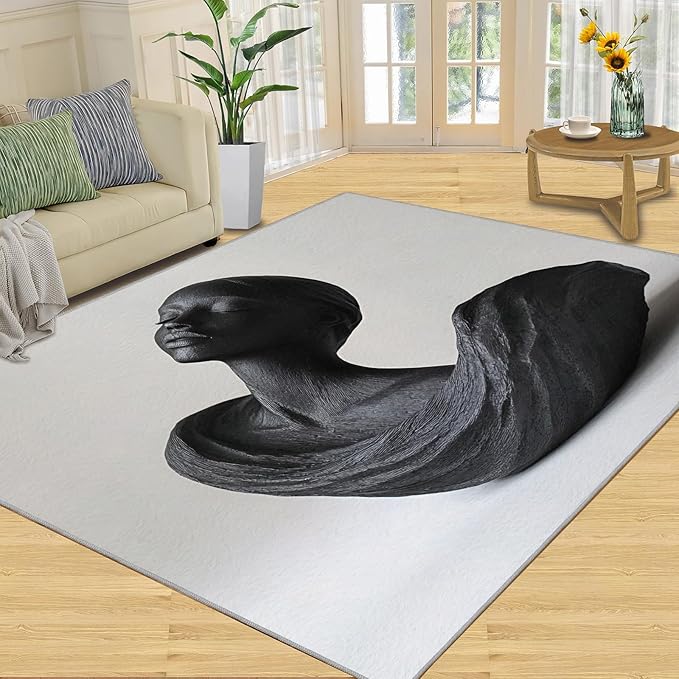 2x4 Sculpture Art Runner Rug for Hallway - 3D Portrait Kitchen Mat, Female Bust Kitchen Runner Rug Soft Non Slip Anti Fatigue for Laundry Room Indoor Hallways